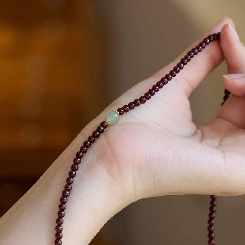 Red Garnet Beads Fu Wealth Bracelet