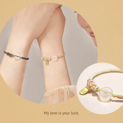 White Agate Fu Couple Bracelets - Give the Gift of Luck