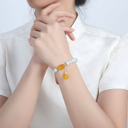 White Jade Longevity Bracelet